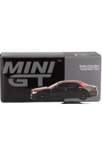 TOYFEST Mini Gt 1/64 Bentley Flying Spur Orange Flame / Onyx