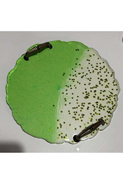 Pelince Colorful Epoxy Presentation and Serving Tray Series (Decorative - 25 cm)