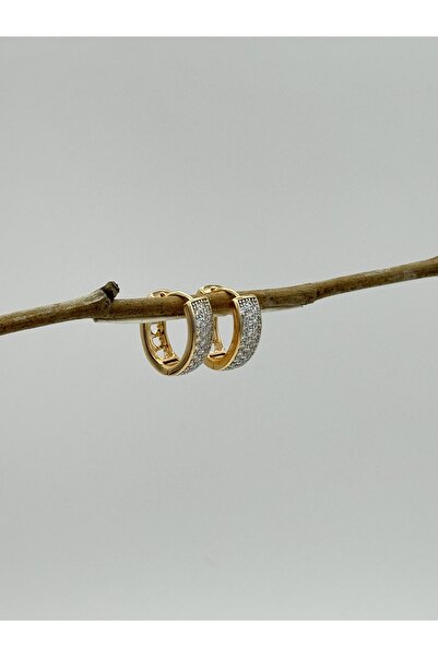 AUBRA حلقة أذن مرصعة بحجر الزركون – مطلية باللون الوردي |   فولاذ 316L، لا يت...