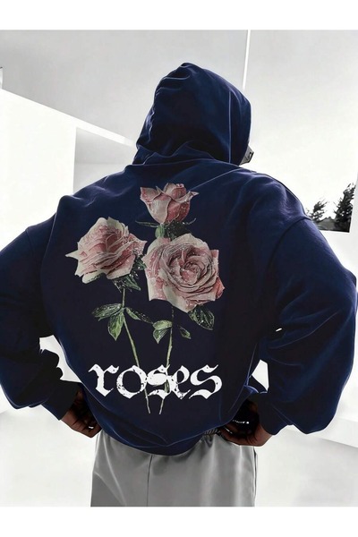 OVER HEAD Muška majica sa kapuljačom Roses Roses Štampano sa tri niti