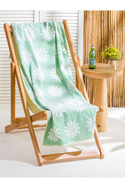LC Waikiki منشفة شاطئ نسائية مطبوعة بالزهور مقاس 70x150 سم