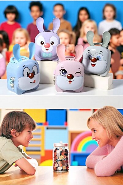 BYCEGU 03614 Locked Multi-Color Metal Toy Piggy Bank Product Is One Piece