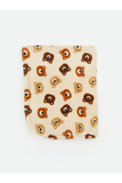 LC Waikiki Vizyon Yeni Sezon Ayıcık Baskılı Erkek Bebek Pelüş Battaniye 80x100 cm