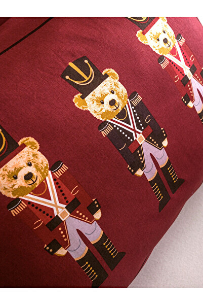 LC Waikiki Vizyon New Season Bear Teddy Printed Cotton Double Duvet Cover Set