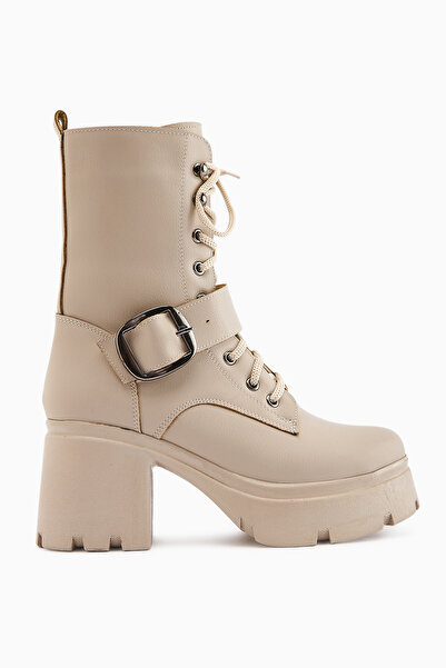 Limoya Caklin Бежеві жіночі черевики на платформі з ремінцем