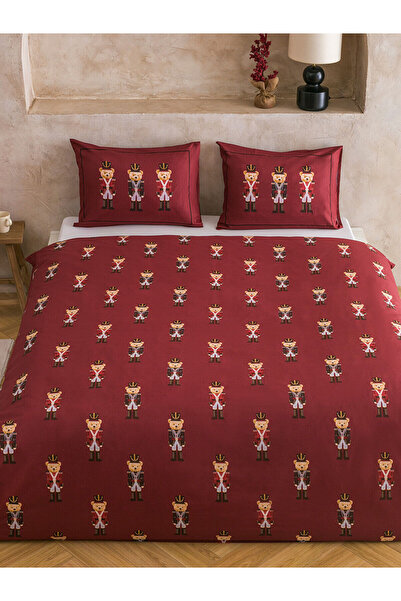 LC Waikiki Vizyon New Season Bear Teddy Printed Cotton Double Duvet Cover Set