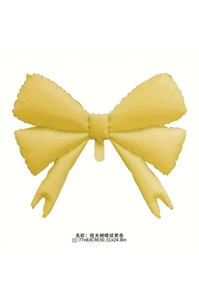 DÜVENCİ TİCARET Makaron sarı fiyonk folyo balon