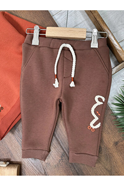 Bolly Baby 3-Thread Cotton Deer Embroidery Shoulder Snap-Button Winter Baby Boy Suit