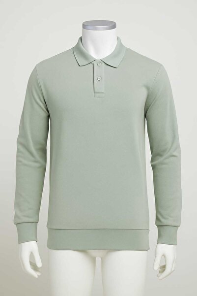 TRİP Men's Polo Neck Long Sleeve Sweatshirt
