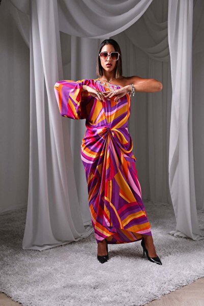 ECSTACY COUTURE Huescape pleat dress