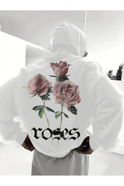 OVER HEAD Muška majica sa kapuljačom Roses Roses Štampano sa tri niti