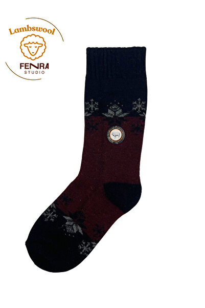 FENRA STUDIO KADIN KIŞLIK TERMAL YÜNLÜ LAMBSWOOL FULL HAVLU SICAK TUTAN BORDO...