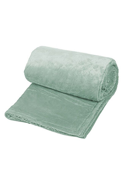 ELITECOMMERCEMARKET Velvety Mint Green Sherpa Blanket 200x150cm