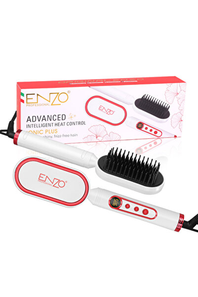 Enzo Professional ENZO EN-4201 — Portable mini hair straightening brush / comb, ceramic, electric, fast straightening