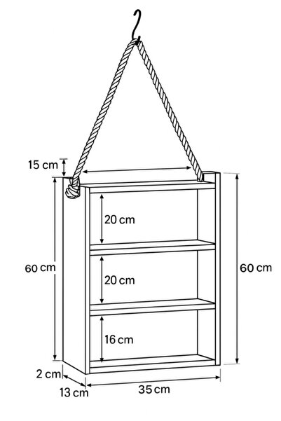 Esla home Çok Amaçlı Raf – Şık Tasarımıyla Banyonuzda, Salonunuzda ve Ofisinizde kitaplıgınızda ceviz agacında