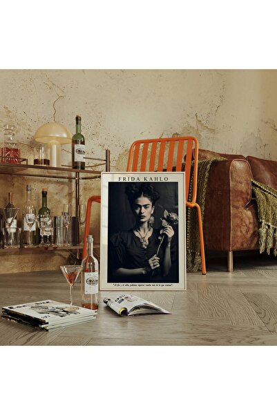 NinaStore Frida Kahlo Siyah Beyaz