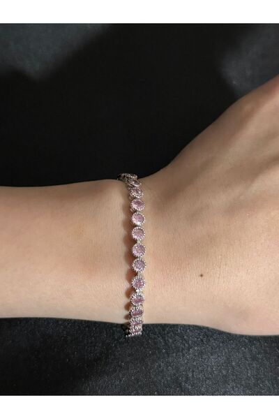 Sirena Accessories Sirena VIP Serisi – Pırlanta Efektli Pembe Zirkon Taş Diza...