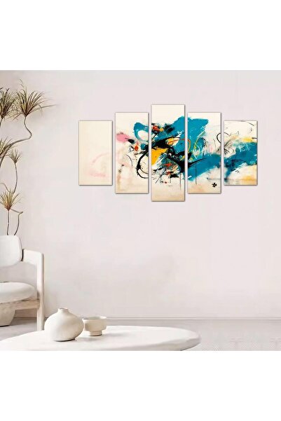 Generic Modern Abstract Art Wall Panel - 24065 - Divided into five graduated pieces - 1