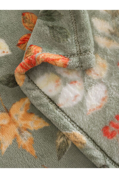LC Waikiki Özmarka New Season Leaf Patterned Single Blanket