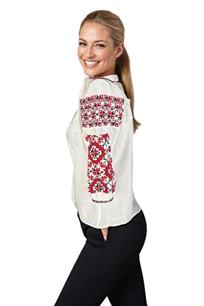 rody's forever Women’s Blouse O25 White/Red size M