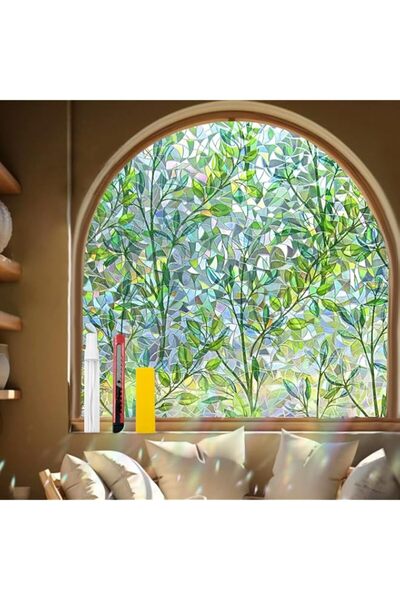 Generic Tazweeq Window Privacy Film, Stain Glass Window Film, Rainbow Window ...