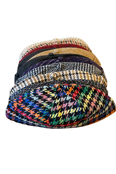 Rupen Kraft Kışlık Kaşe Cap Ayarlanabilir Docker Şapka Kışlık Takke Şapka Retro Şapka Takke