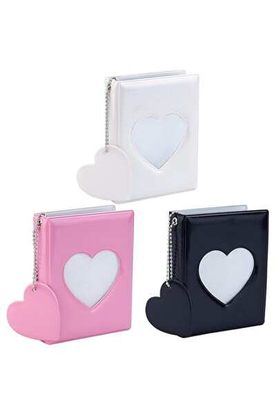 Generic Brand Mini Photo Album, 3 Inch Photocard Holder Book, Heart Hollow Ca...
