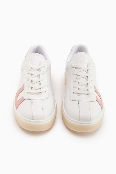 Limoya Eddie Genuine Leather White Powder Sneaker Women's Shoes