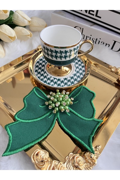 KUMSAL ÇEYİZ 1 Adet Fiyonk Sunumluk Peçete,Kokteyl Peçete,Kahve Yanı Sunum Pe...