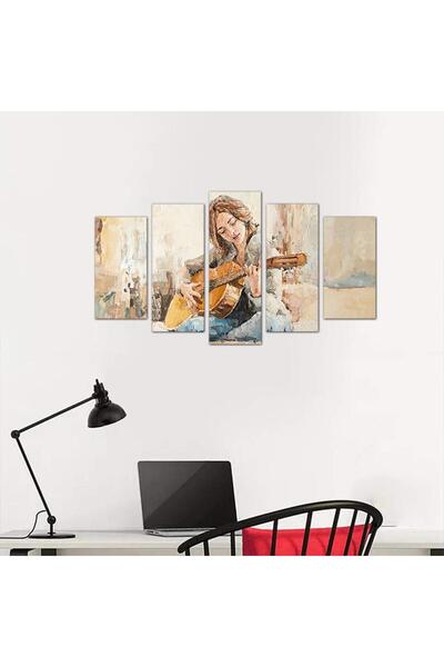 Generic Modern wall panel, drawing of a woman - 24129 - divided into five graduated pieces - 1