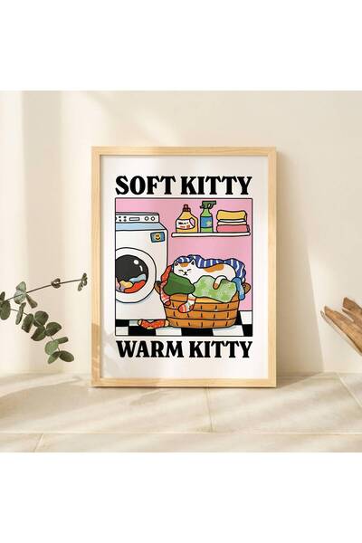 NinaStore Yumuşak Kedi Baskısı, Sevimli Banyo Posteri, Tuvalet, Rahat Kedi Ça...