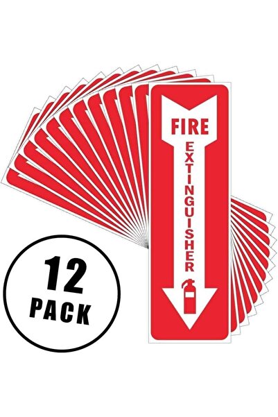 Al Raied Sticker (Arrow Down) Signs Red and White Premium Self-Adhesive Vinyl 4" x 12" inches