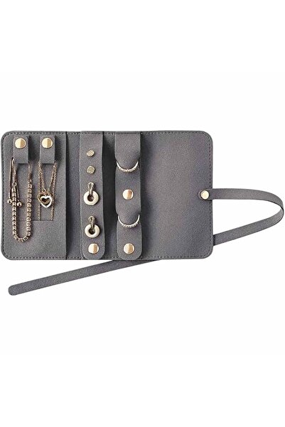 Generic Brand Tazweeq Travel Jewelry Roll, Portable Velvet Jewelry Roll, Earr...