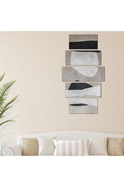Generic Modern Abstract Art Wall Panel - 24115 - Divided into five graduated pieces - 1