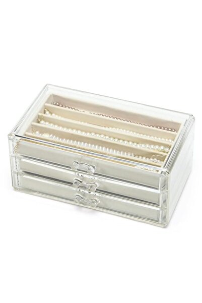 Generic Brand Necklace Organizer Box with Clear Lid, AZONEE Dustproof Velvet ...