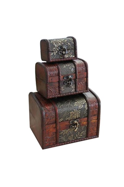 Generic Brand Hofumix Jewelry Boxes Wooden Treasure Box Vintage Treasure Ches...