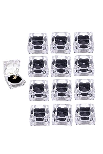 Generic Brand Clear Crystal Ring Gift Boxes, 12 pcs Earrings Jewelry Storage ...