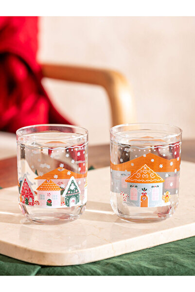 LC Waikiki Özmarka New Season Christmas Themed Glass Cup Set of 4 350 ml