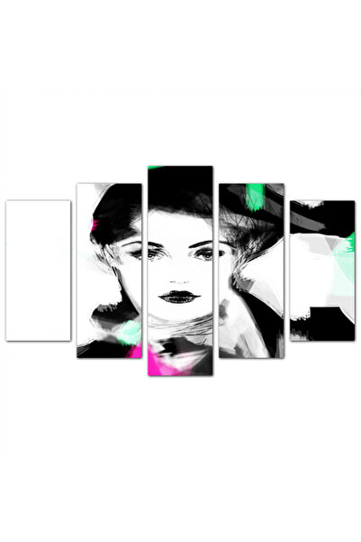 Generic Wall panel - Woman's face - 1532 - divided into five graduated pieces - 1
