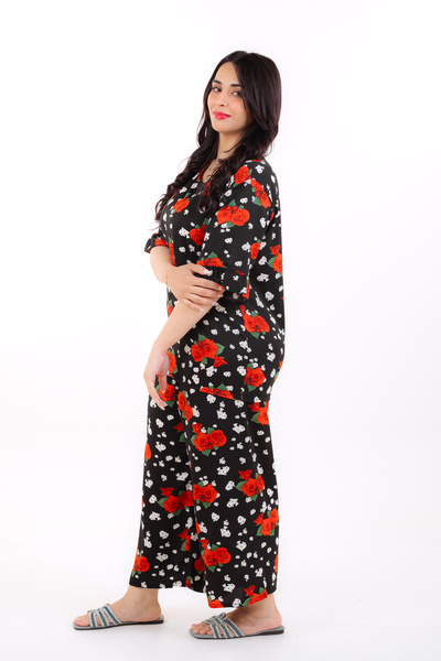 amaan Womens pajama set floral print two piece nightwear, lounge-wear stylish sleepwear short sleeve.