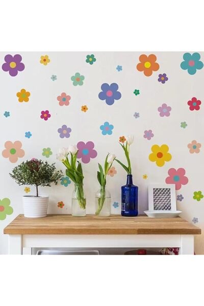 Generic Brand Wall Decal Colorful Small Flowers Wall Sticker Suitable for Kin...