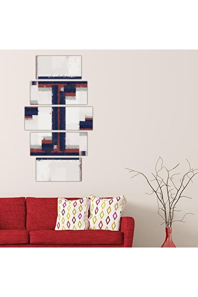 Generic Modern Abstract Art Wall Panel - 24012 - Divided into five graduated pieces - 1