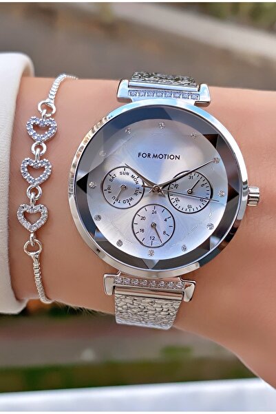 Merand Women's Wristwatch - Steel Case - Original Waterproof with 2 Years Warranty and Gift Bracelet