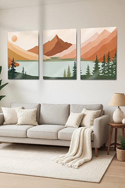 DekorHane Imprimare pe metal - Set de pictură din 3 piese, decor modern de pe...