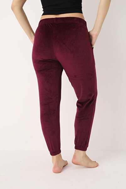 NETLY French Velvet Pajama Bottoms with Pockets - Elasticated Legs - (Altinay)
