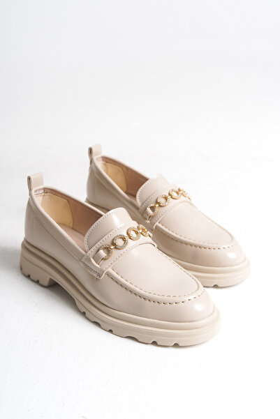meyra'nın ayakkabıları Women's Loafer Moccasin Imported Stone Buckle Casual Shoes Tonyas Ten