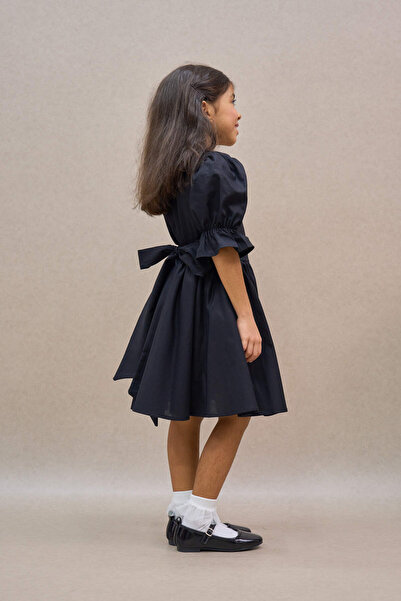 KÜÇÜĞÜM BUTİK Black Balloon Skirt and Girl's Dress Mother-Daughter Combination (Sold Separately)