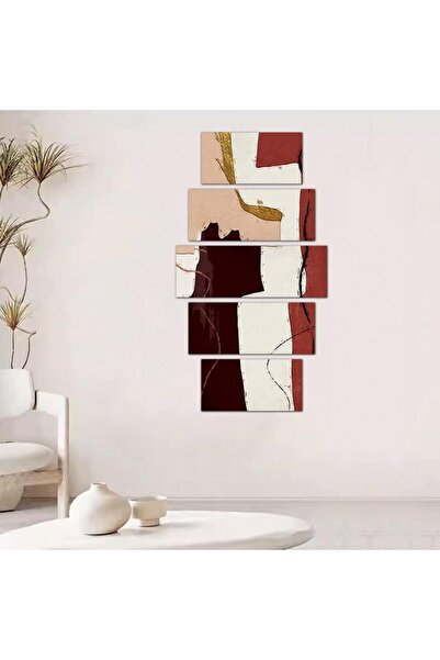 Generic Modern Abstract Art Wall Panel - 24075 - Divided into five graduated pieces - 1
