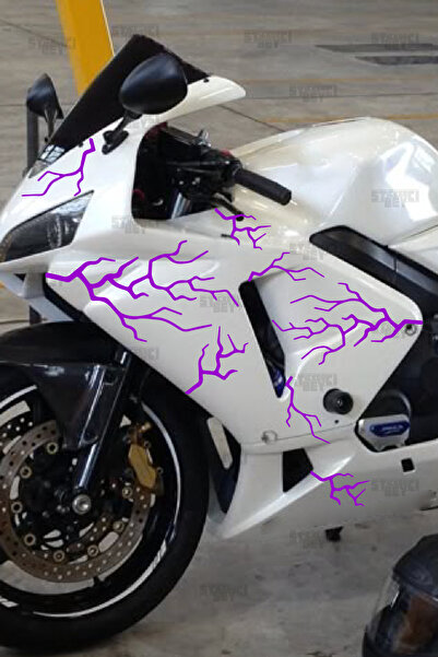 STİCKERCI BEY Şimşek Yıldırım Sticker 30 x 30 cm Folyo Kesim Evrensel Ünivers...