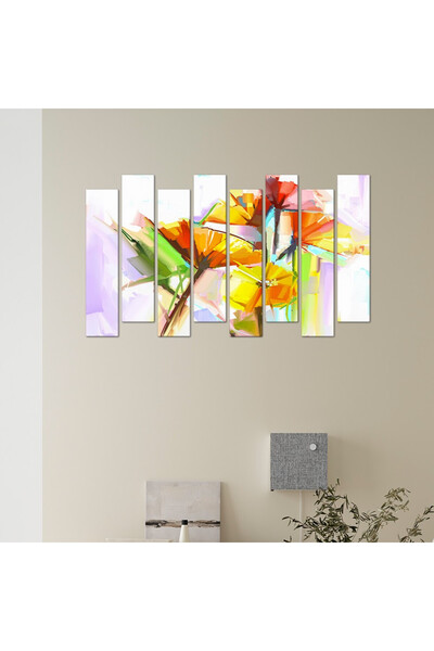 Generic Wall panel - Flowers - 671 - Divided into eight pieces